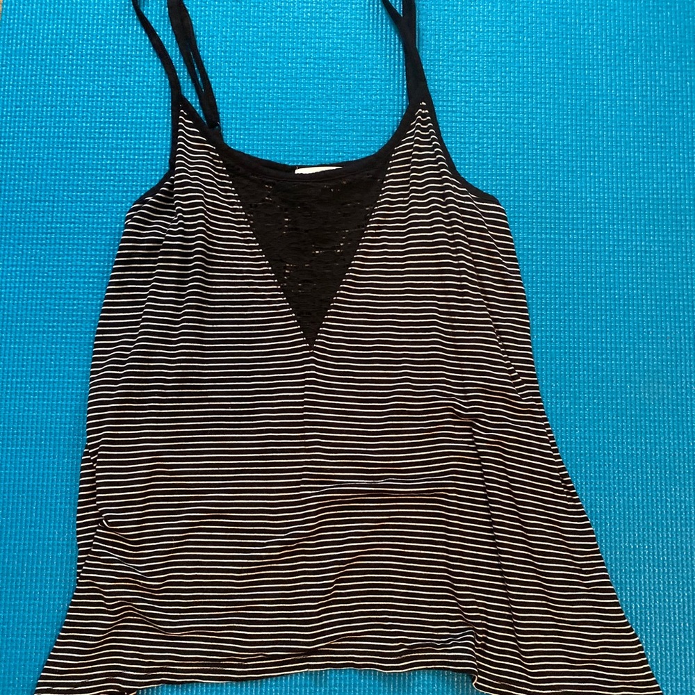 Black and white stripe tank top